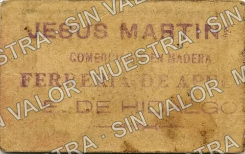 5 centavos, Tienda de Ferrería (M2082), reverso