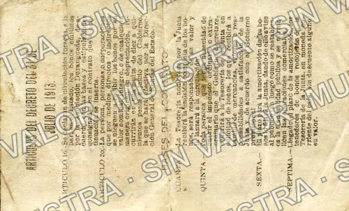 5 pesos, Asociación Durangueña (M1476), reverso