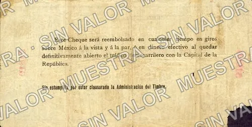5 pesos, Banco de Coahuila (M1057), reverso