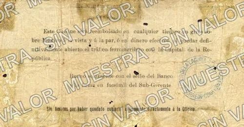 5 pesos, Banco de la Laguna (M1012), reverso