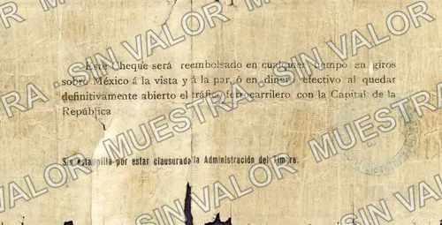 5 pesos, Banco de la Laguna (M1052), reverso