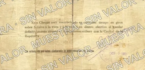 5 pesos, Banco Nacional de México (M1048), reverso