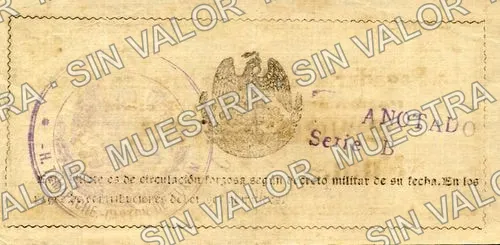 5 pesos, Brigada Peláez (M3958), reverso
