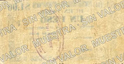 5 pesos, Concurso de México Consolidated Mining and Smelting Company (M1570), M1570 $5 Concurso de México Consolidated Mining and Smelting Company, reverso