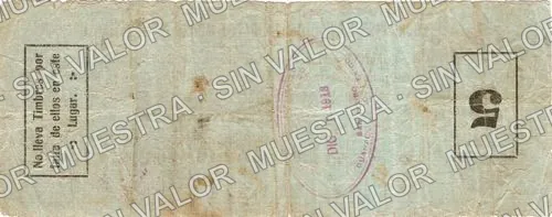 5 pesos, Concurso México Consolidated Mining and Smelting Company (M1571), M1571 $5 Concurso México Consolidated Mining and Smelting Company, reverso