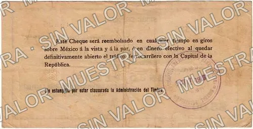 5 pesos, Deutsch-Südamerikanische Bank (M1039), reverso
