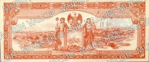 5 pesos, Estado de Sinaloa (M3784), reverso