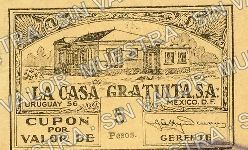 5 pesos, La Casa Gratuita (M1393), anverso