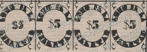 5 pesos, Liga Nacional Defensora de la Libertad Religiosa (M4369), M4369 $5 Liga Nacional Defensora de la Libertad Religiosa, anverso