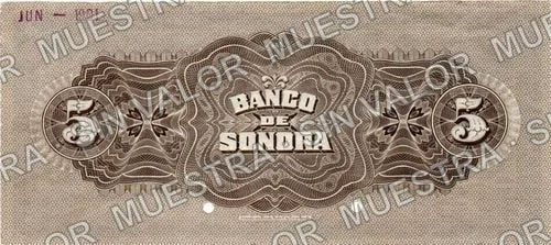 5 pesos (M507), reverso