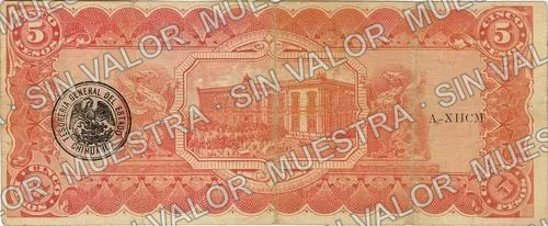 5 pesos (M922), anverso (M922c1 $5)