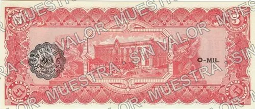 5 pesos (M922), anverso (M922d $5)