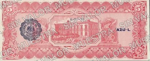 5 pesos (M922), anverso (M922h $5)