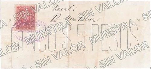 5 pesos, Mendoza y Abasolo, Sucs (M613), reverso