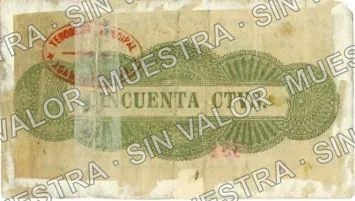 50 centavos, Acámbaro (M1585), M1585 50c Acámbaro, reverso
