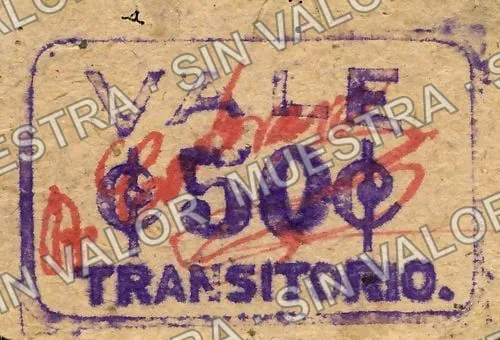 50 centavos, Ayuntamiento de 1915, Atliaca (M1917), anverso