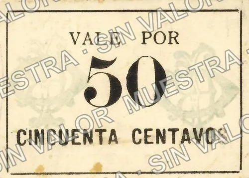 50 centavos, Ayuntamiento de 1915, Iguala (M1949), anverso