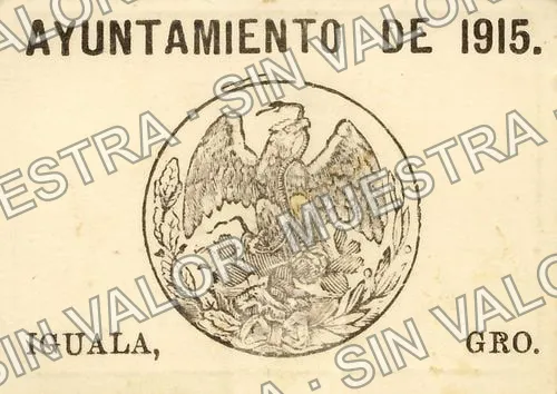 50 centavos, Ayuntamiento de 1915, Iguala (M1949), reverso