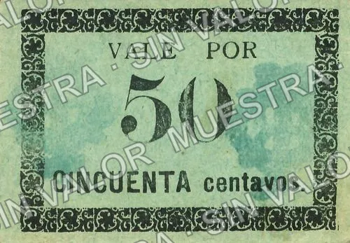 50 centavos, Ayuntamiento de 1915, Iguala (M1949), anverso (M1949b 50c Ayuntamiento de 1915, Iguala)
