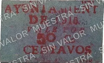 50 centavos, Ayuntamiento de 1915, Teloloapan (M1975), anverso