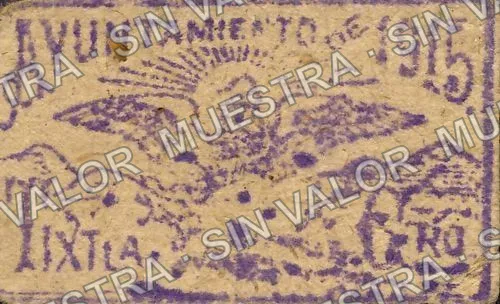50 centavos, Ayuntamiento de 1915, Tixtla (M1984), reverso