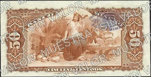50 centavos, Banco Minero (M129), M129a 50c Banco Minero, reverso