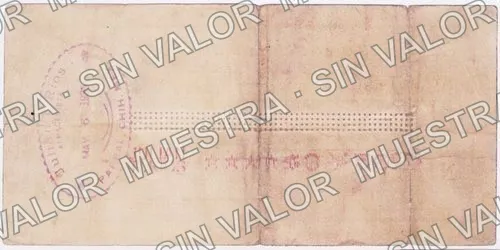 50 centavos, Banco Nacional de México (M4259), M4259 50c Banco Nacional de México, reverso