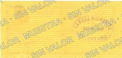 50 centavos, Banco Provincial de Querétaro (M4430), reverso