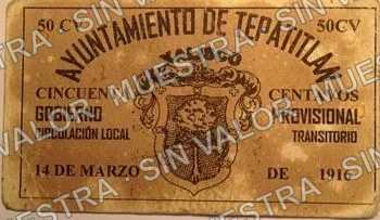 50 centavos, Brigada Bracamontes (M2343), M2343 50c Brigada Bracamontes, anverso