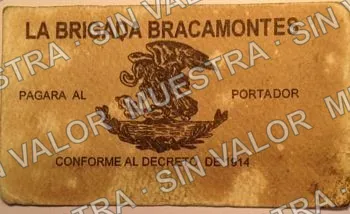 50 centavos, Brigada Bracamontes (M2343), M2343 50c Brigada Bracamontes, reverso