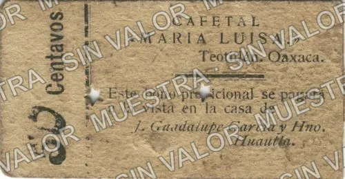 50 centavos, Cafetal "María Luisa" (M3484), anverso