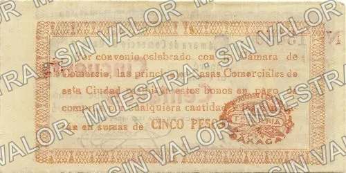 50 centavos, Cámara de Comercio (M3443), M3443ba 50c Cámara de Comercio recibó, reverso