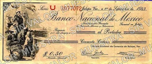 50 centavos, Cámara Nacional de Comercio de Xalapa (M4483), M4483 50c Cámara Nacional de Comercio de Xalapa, anverso