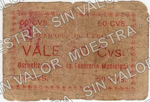 50 centavos, Celaya (M1615), anverso