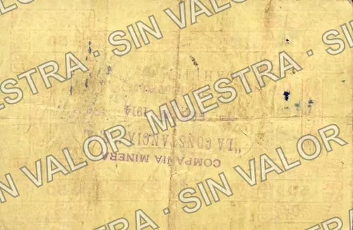50 centavos, Cía. Minera "La Constancia" (M1116), reverso