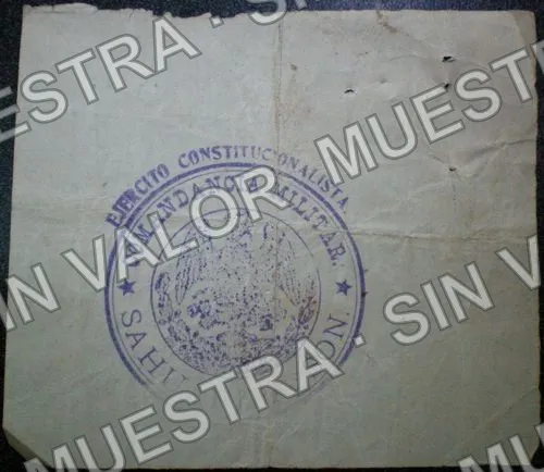 50 centavos, Comandancia Militar (M3797), reverso