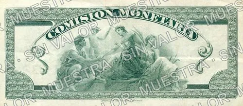 50 centavos, Comisión Monetaria (M4285), reverso