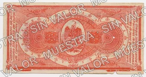 50 centavos, Comisión Reguladora (M4156), M4156b 20c Comisión Reguladora del Mercado de Henequén needle-punched 'CAMPECHE', reverso