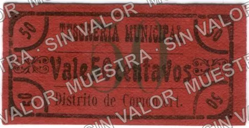 50 centavos, Comonfort (M1636), anverso