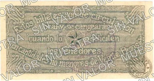 50 centavos, Compañía Industrial de Parras (M1139), M1139 50c Compañía Industrial de Parras, reverso