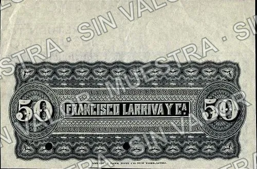 50 centavos, Compañía Minera de Batopilas (M619), reverso