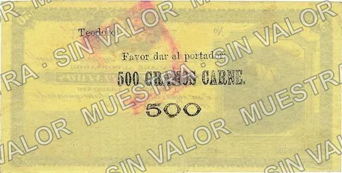 50 centavos, Compañía Minera (M677), M677b 50c Compañía Minera, reverso
