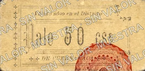 50 centavos, Distrito de Cuernavaca (M3208), anverso