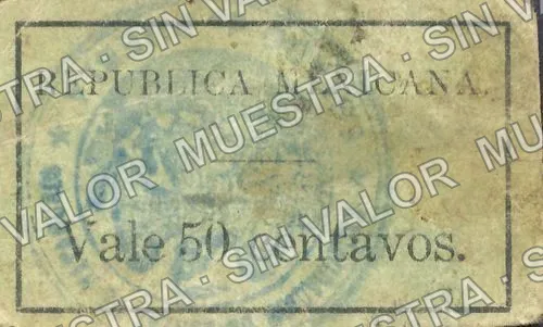 50 centavos, Distrito de Matamoros (M3561), reverso