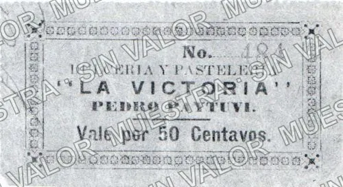 50 centavos, Dulcería "La Victoria" (M1351), M1351 50c Dulcería "La Victoria", anverso