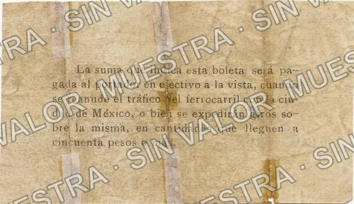 50 centavos, Ernesto Madero y Hermanos (M1143), reverso