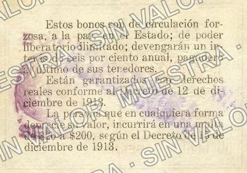 50 centavos, Estado de Durango (M1483), M1483a 50c Estado de Durango, reverso