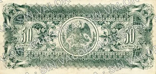 50 centavos, Estado de Durango (M1499), reverso