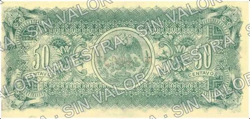 50 centavos, Estado de Durango (M1499), reverso (M1499 50c Estado de Durango)