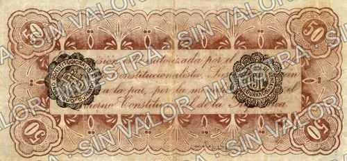 50 centavos, Estado de Durango (M1500), M1500 50c Estado de Durango, reverso